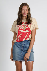 MADEWORN | Rolling Stones Destroyed Tee - Tea Stained