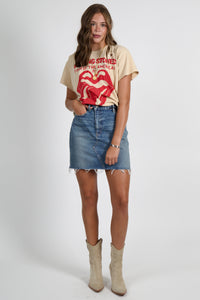 MADEWORN | Rolling Stones Destroyed Tee - Tea Stained