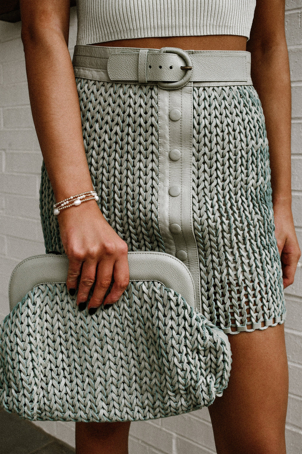 NONCHALANT | Haddie Clutch - Sage