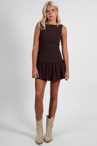 AMANDA UPRICHARD | Katina Skort Romper - Cocoa