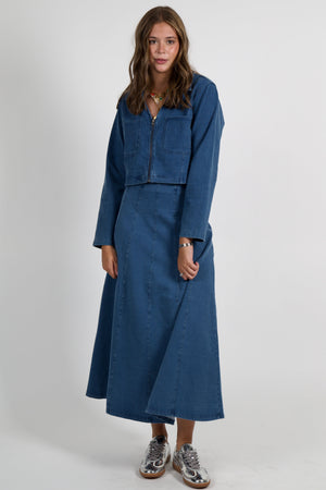 SUNDAYS | Lillie Top - Medium Wash Denim