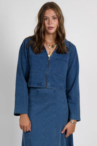 SUNDAYS | Lillie Top - Medium Wash Denim