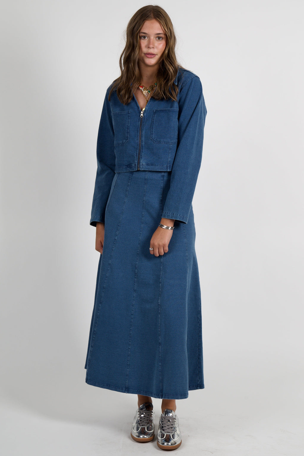 SUNDAYS | Lillie Top - Medium Wash Denim