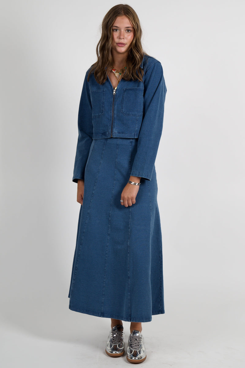 SUNDAYS | Lillie Top - Medium Wash Denim