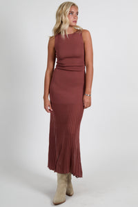 MON RENN | Reflection Knit Dress - Cognac