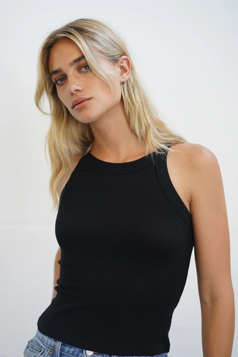 LNA | Ribbed Dylan Tank - Black