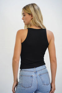 LNA | Ribbed Dylan Tank - Black