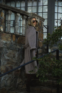 VARLEY | Tomlinson Belted Long Coat - Deep Taupe