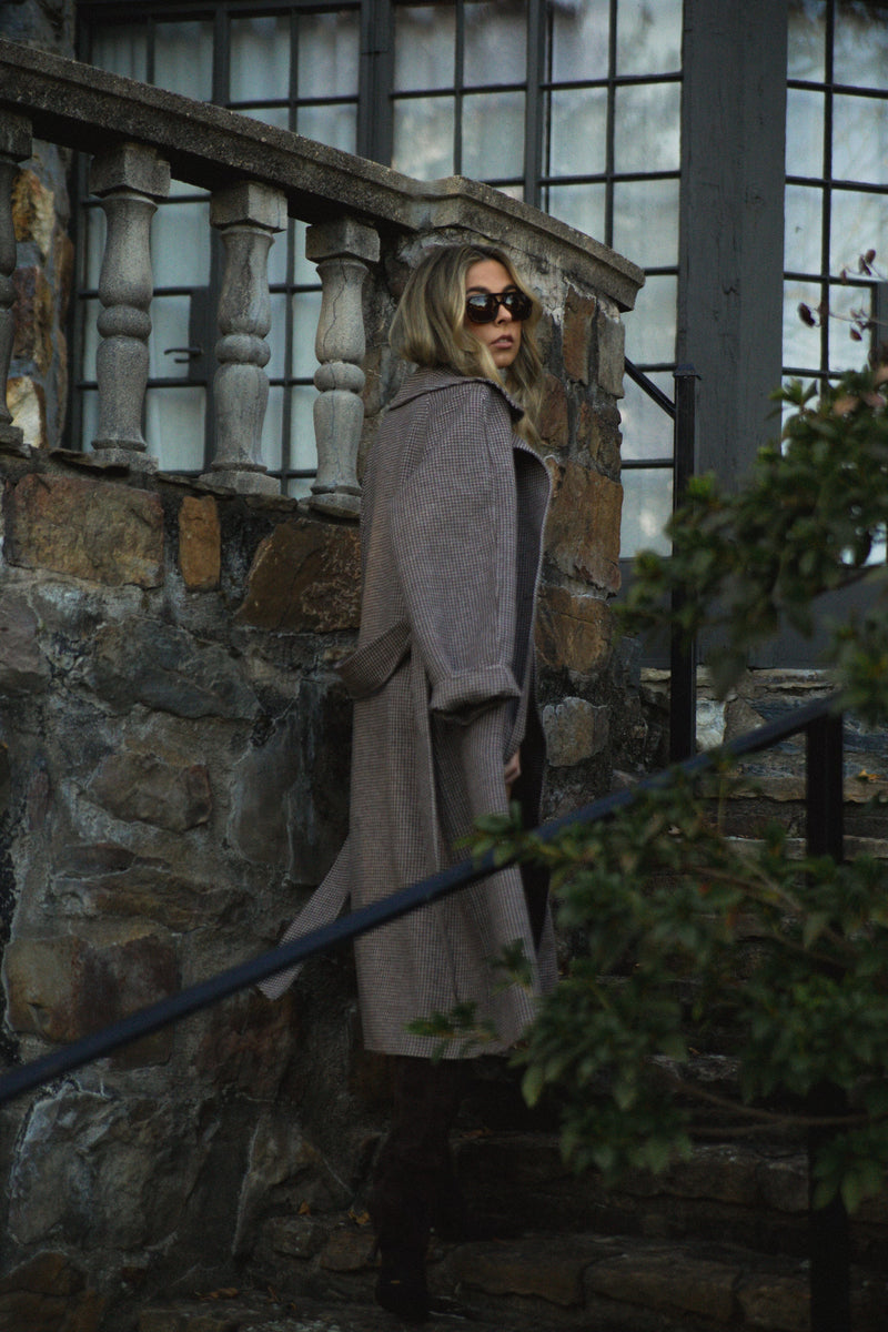 VARLEY | Tomlinson Belted Long Coat - Deep Taupe