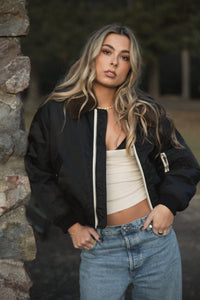 RE/DONE | Shrunken Bomber - Black