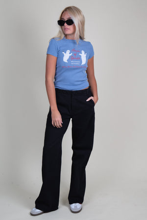 RE/DONE | 90S Baby Tee House Of Spirits - Stone Blue