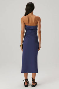 MISHA | Calandra Midi Dress - Denim Blue