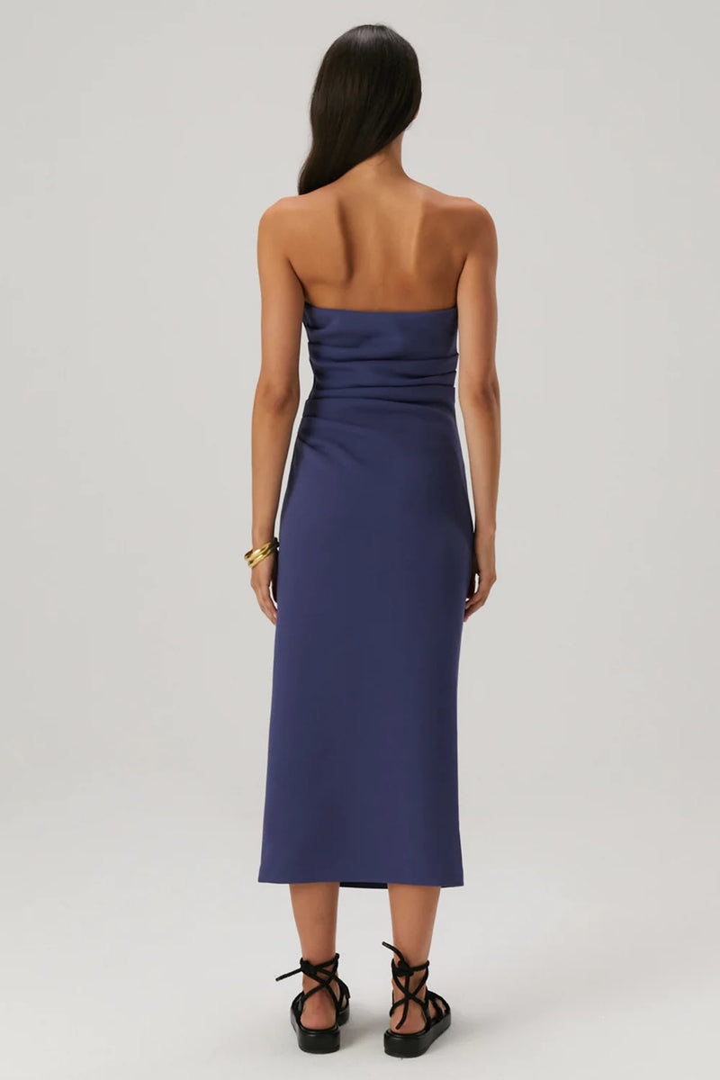 MISHA | Calandra Midi Dress - Denim Blue