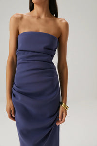 MISHA | Calandra Midi Dress - Denim Blue