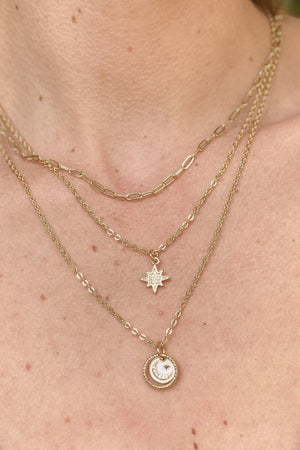 RACHEL NATHAN | Pave Crystal North Star Necklace