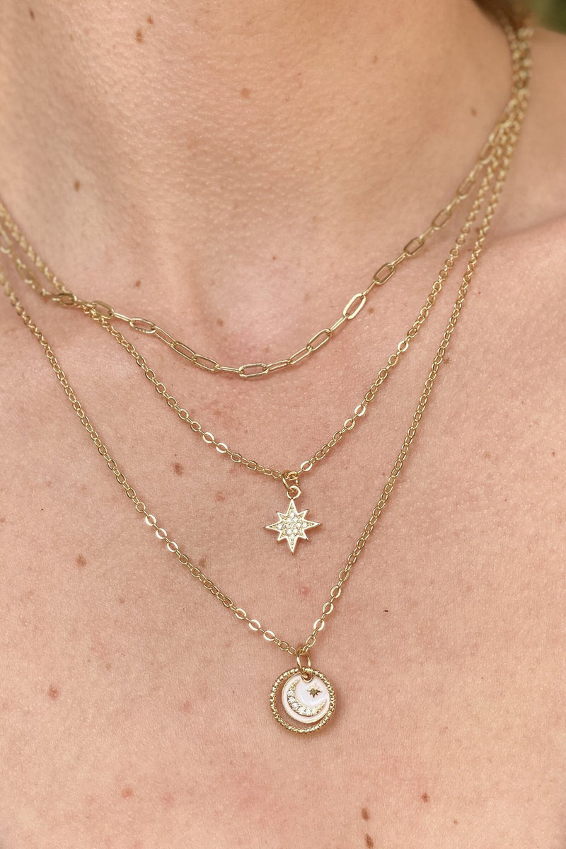 RACHEL NATHAN | Pave Crystal North Star Necklace