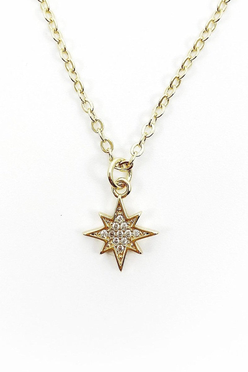 RACHEL NATHAN | Pave Crystal North Star Necklace