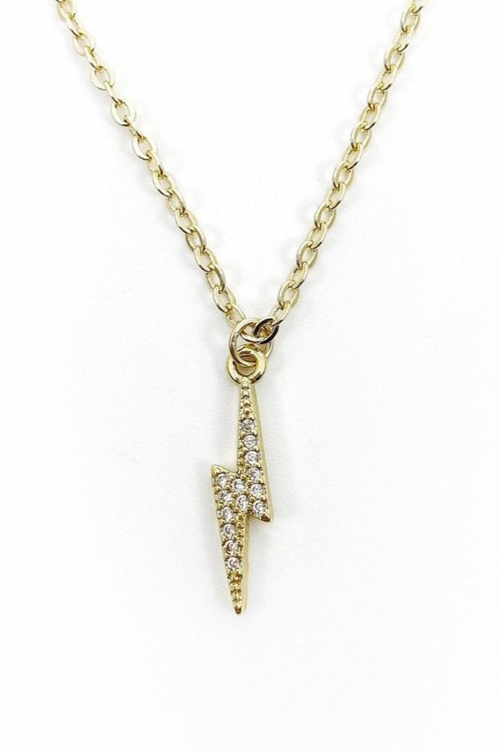 RACHEL NATHAN | Pave Lightening Bolt Necklace