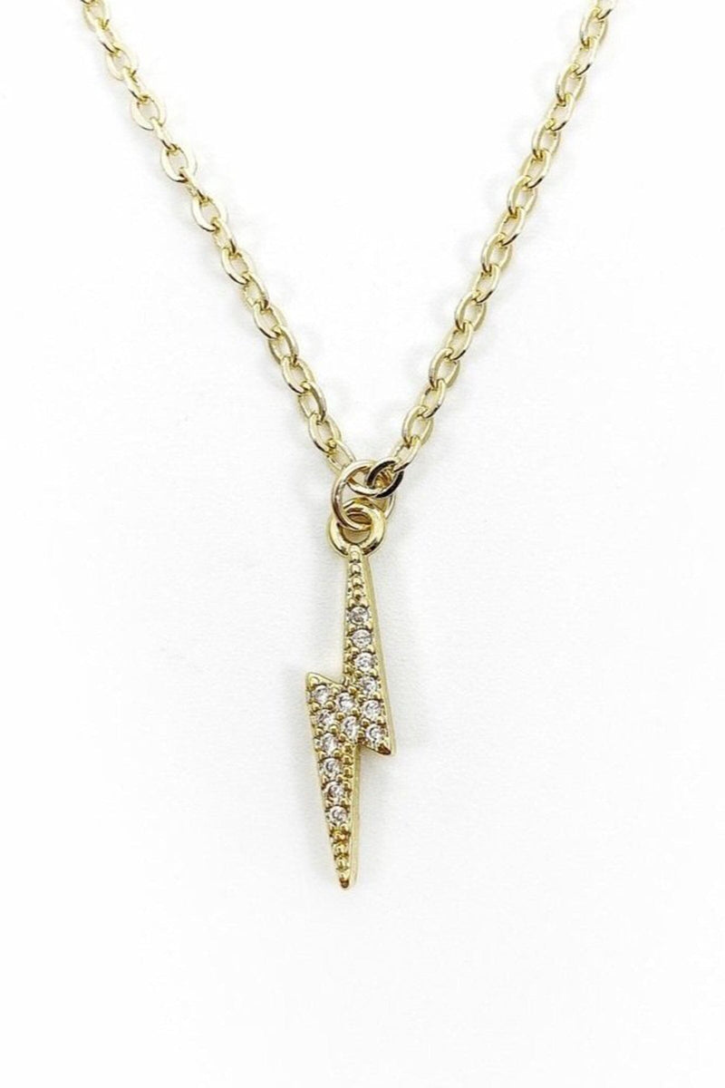 RACHEL NATHAN | Pave Lightening Bolt Necklace