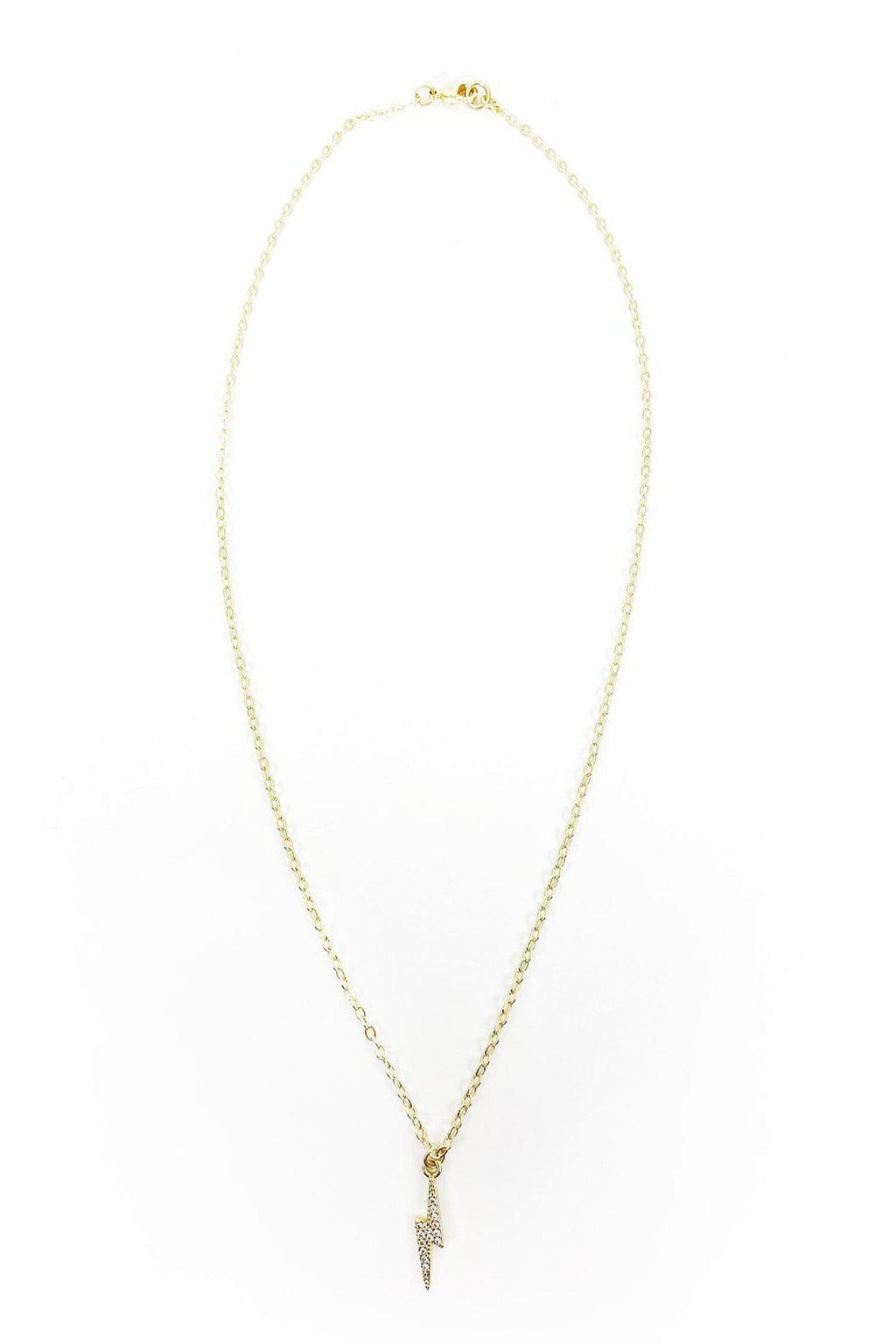 RACHEL NATHAN | Pave Lightening Bolt Necklace