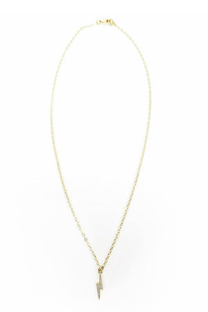 RACHEL NATHAN | Pave Lightening Bolt Necklace