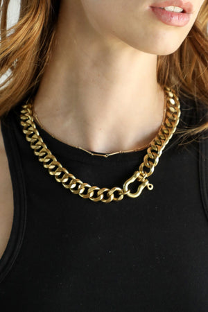 RACHEL NATHAN | Shackle Clasp Necklace