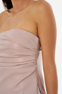 LAMARQUE | Juni Leather Strapless Top - Rose