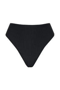 FRANKIES BIKINIS | Jenna Ribbed Bottom - Black