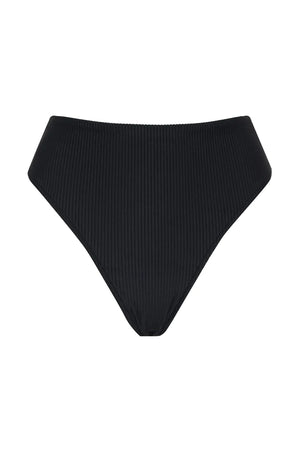 FRANKIES BIKINIS | Jenna Ribbed Bottom - Black