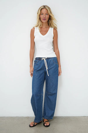 LNA | Lennon Pant - Soft Denim