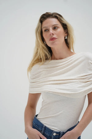 LNA | Rylie Shawl Top - Halo