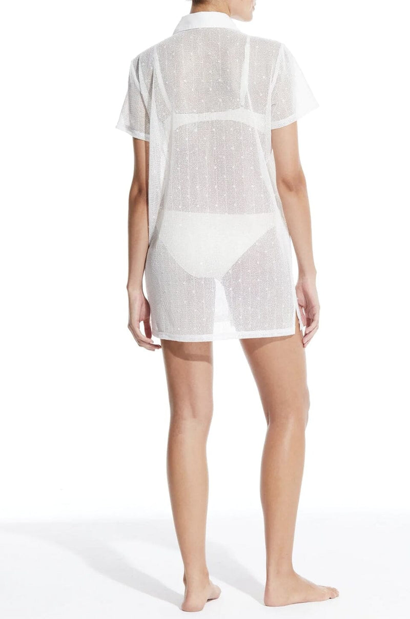 SOLID AND STRIPED | The Sequin Cabana Dress - Marshmallow