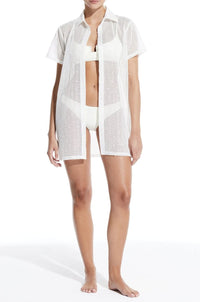 SOLID AND STRIPED | The Sequin Cabana Dress - Marshmallow