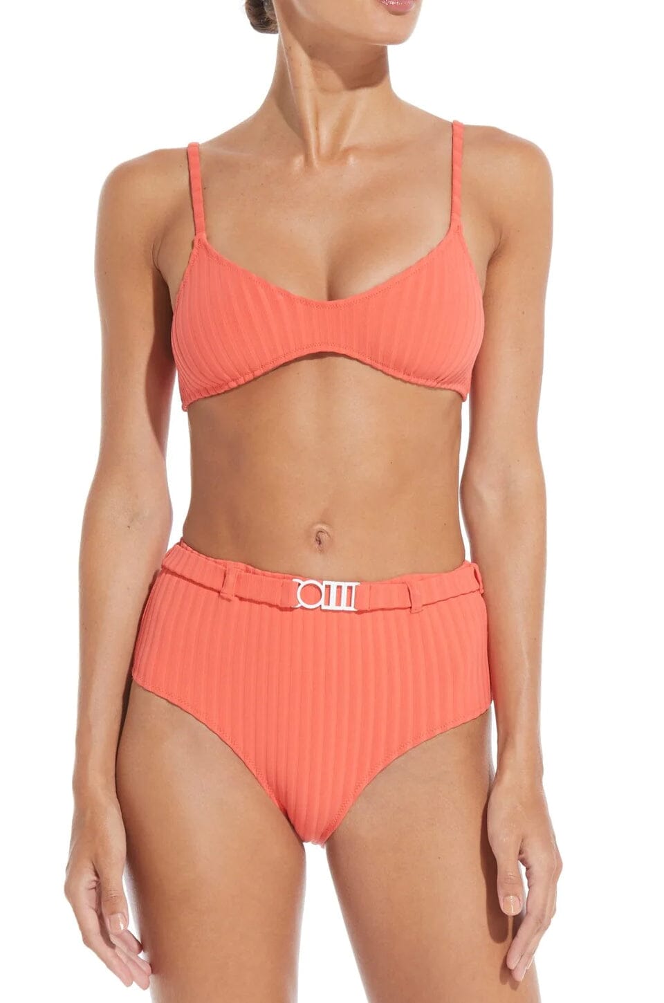 SOLID & STRIPED | The Cora Belt Bottoms - Coral