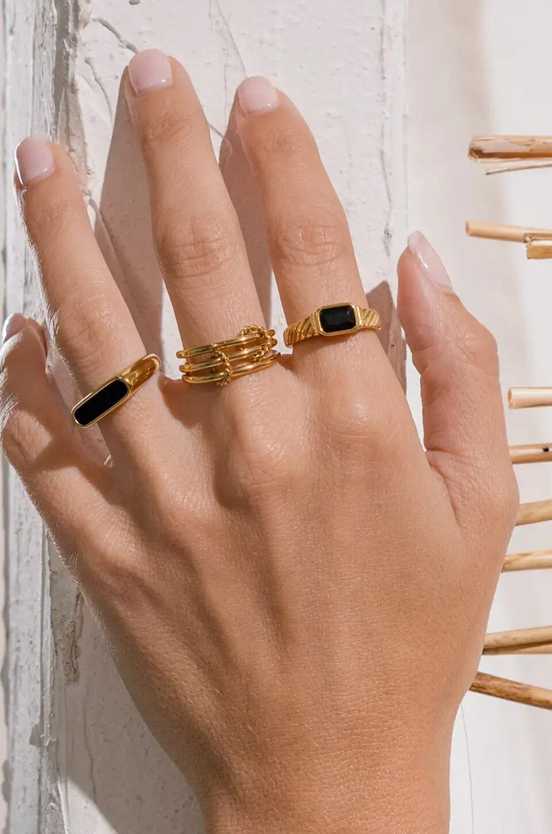 BRENDA G | Triple Loop Ring - Gold