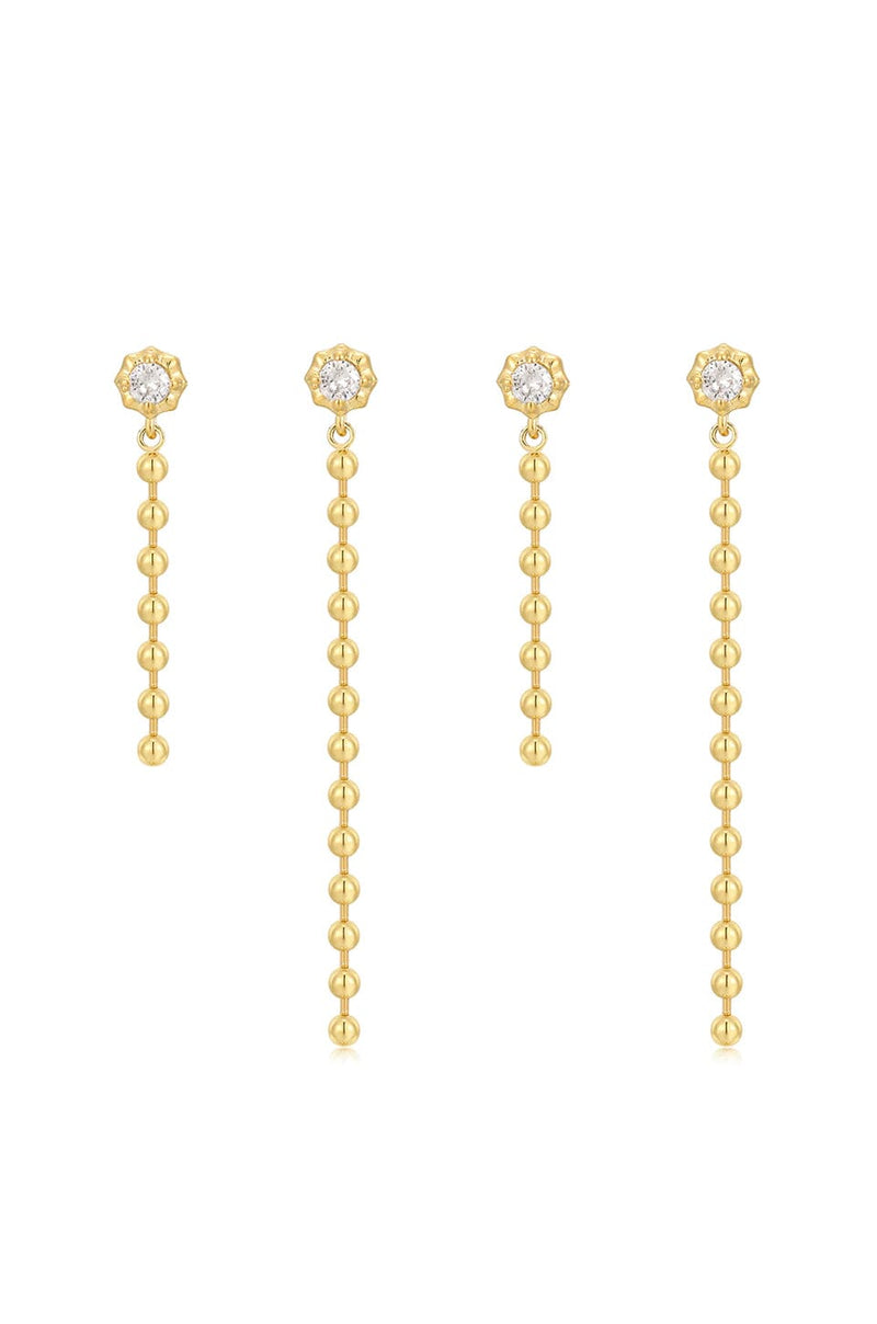 LUV AJ | Ball Chain Drop Earring Set