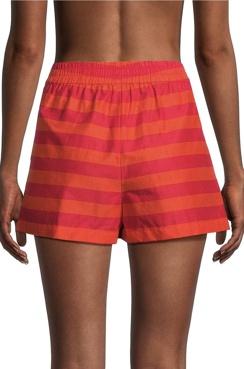 SOLID & STRIPED | The Lexy Boxer - Berry x Coral Orange