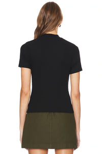LNA | Juno Ribbed Top - Black
