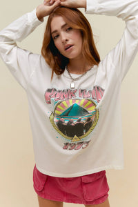 DAYDREAMER | Pink Floyd 1973 Long Sleeve Merch - Vintage White