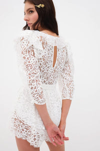 FOR LOVE & LEMONS | Santo Romper - White