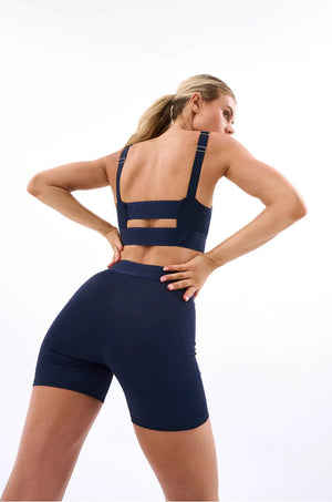 P.E NATION | Backcheck Sports Bra - Navy