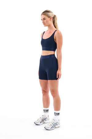 P.E NATION | Backcheck Sports Bra - Navy
