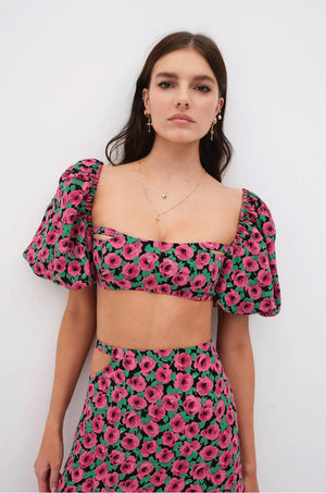 FOR LOVE & LEMONS | Barolo Midi Skirt - Red