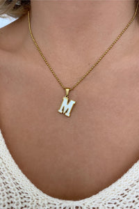 FARRAH B | School Girl Initial Necklace - Gold