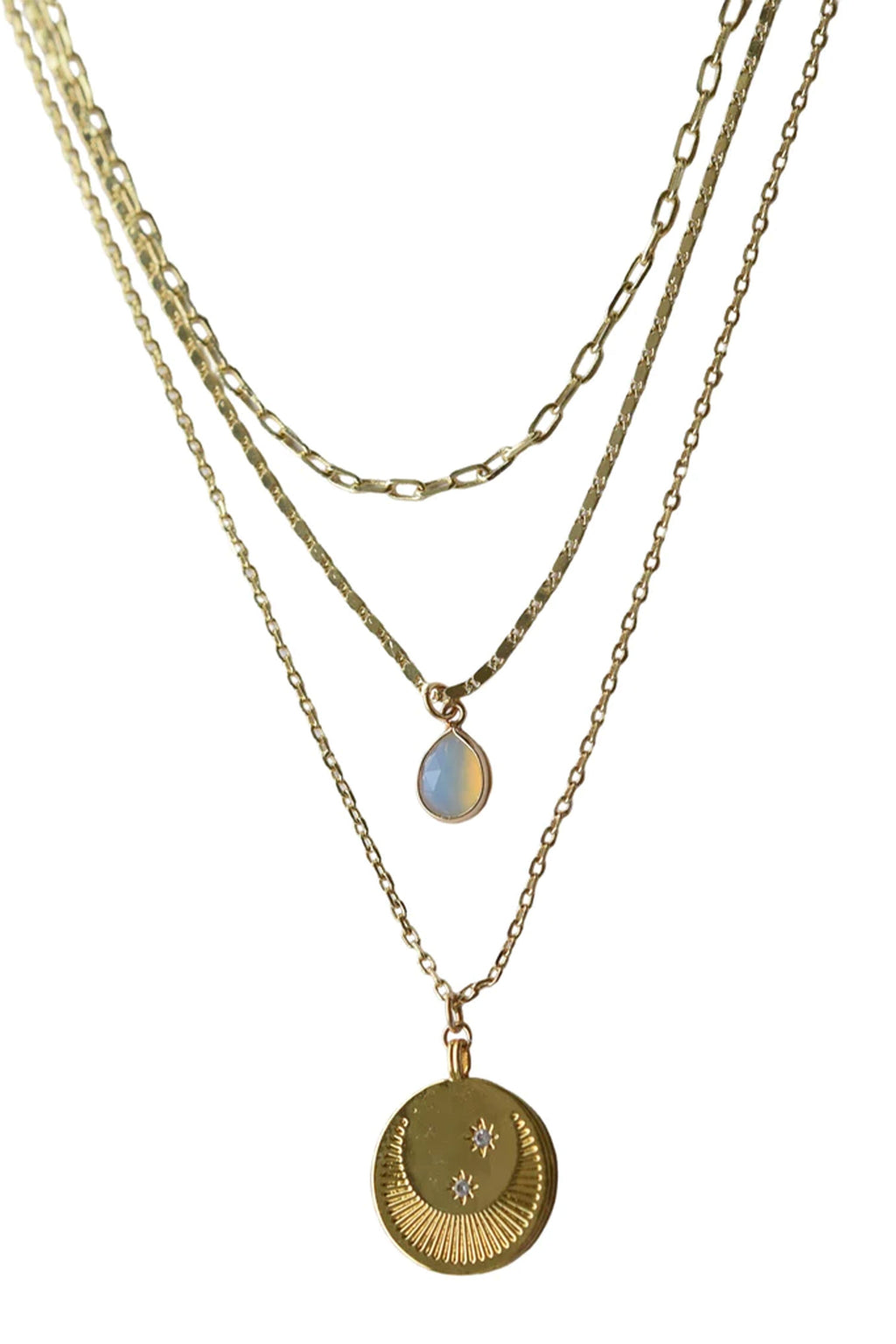 FARRAH B | Hung The Moon Necklace - Gold