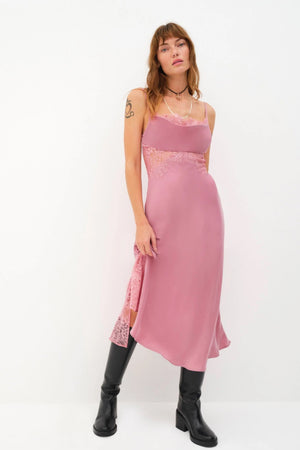 FOR LOVE & LEMONS | Ruby Midi Dress - Mauve Pink