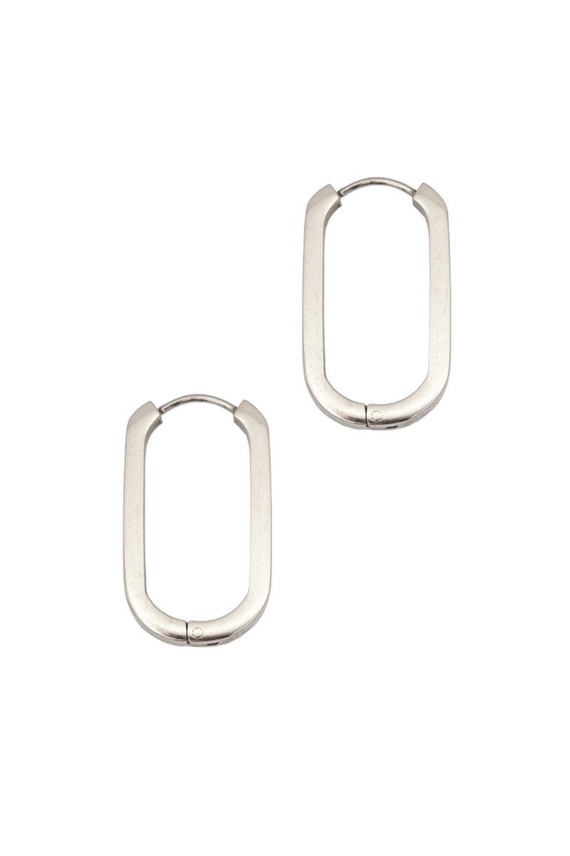 FARRAH B | Best Behavior Hoop Earrings - Silver