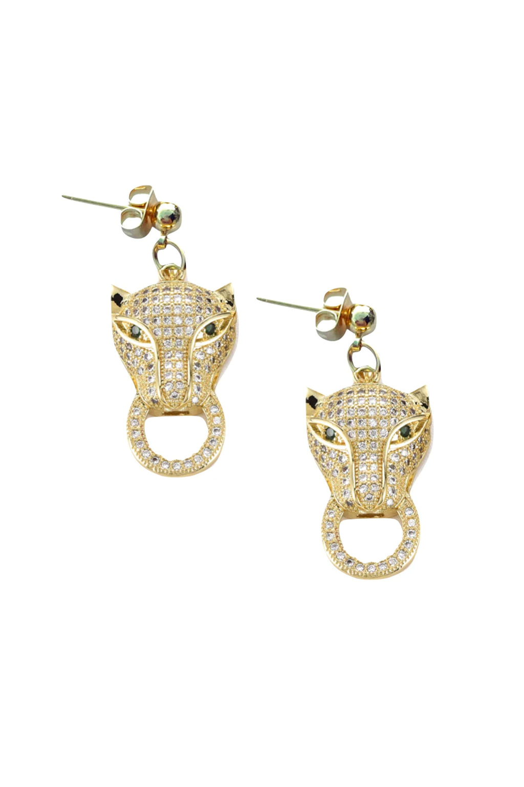 FARRAH B | Catty Jaguar Earrings - Gold
