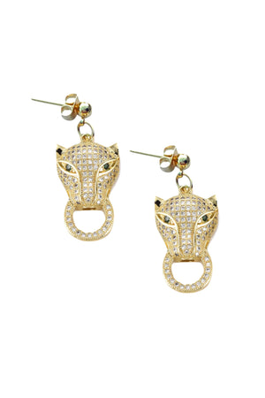 FARRAH B | Catty Jaguar Earrings - Gold