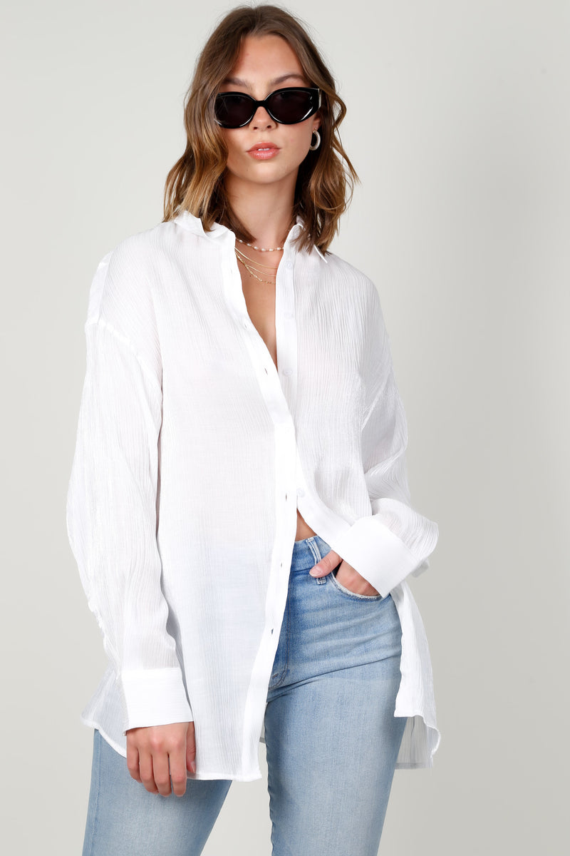 LINE & DOT | Frankie Button Down - White